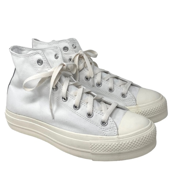 Converse Ctas Lift Platform Shoes Hi Skate Men White Canvas Custom 171209C-WWWGW - Picture 2 of 11